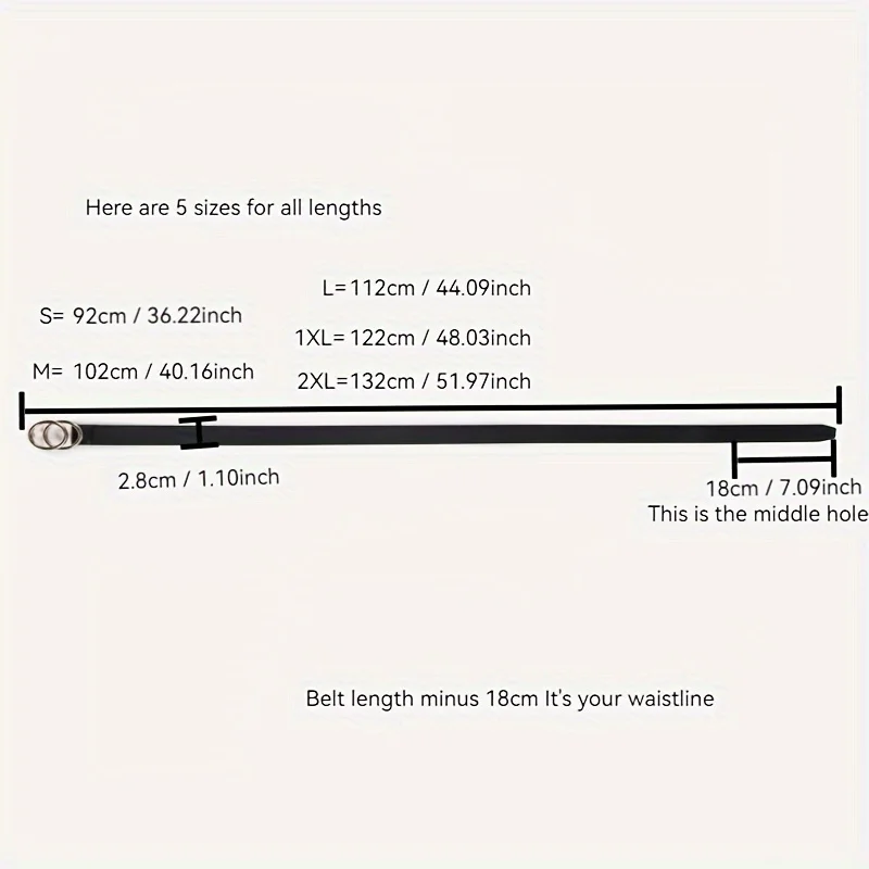 1 Piece of Unisex, Versatile, Simple Belt with Double Loops, Suitable for Casual Daily Wear, Going Out, Shopping, and Leisure