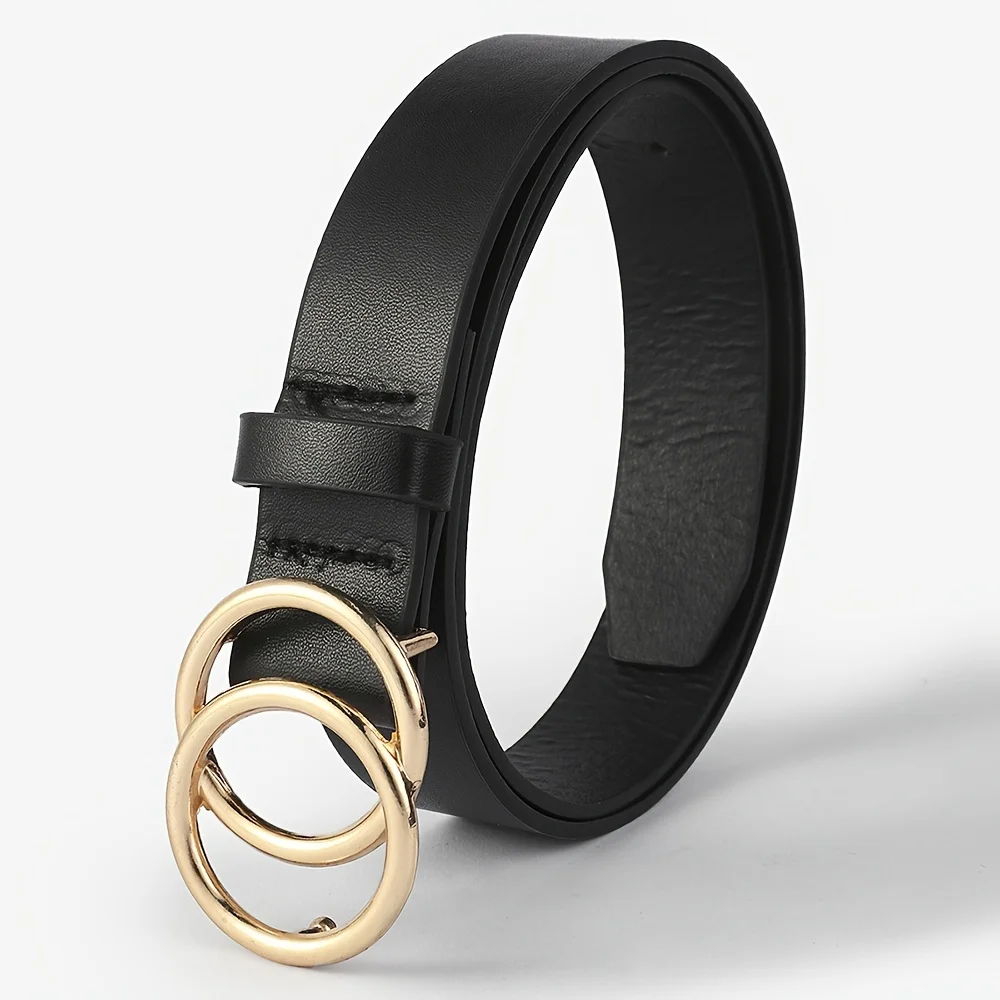 1 Piece of Unisex, Versatile, Simple Belt with Double Loops, Suitable for Casual Daily Wear, Going Out, Shopping, and Leisure
