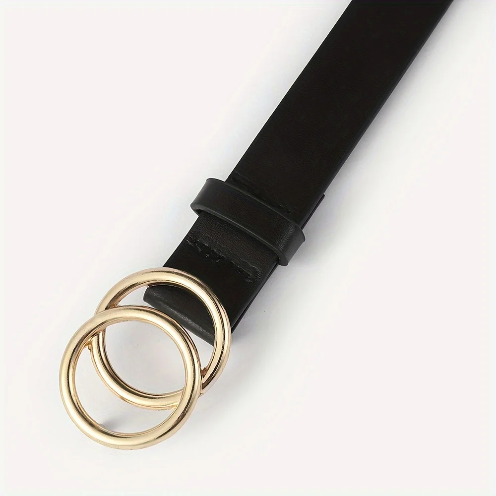 1 Piece of Unisex, Versatile, Simple Belt with Double Loops, Suitable for Casual Daily Wear, Going Out, Shopping, and Leisure