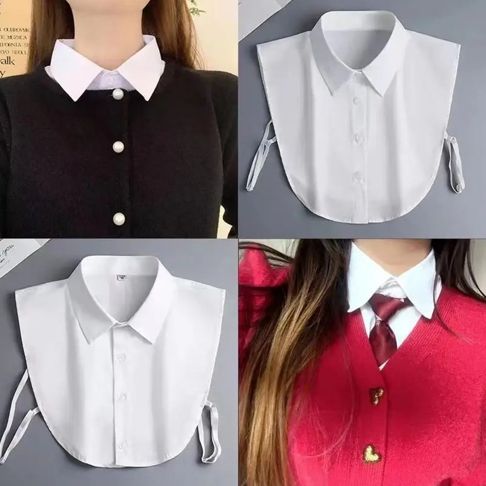 Fake Collar Universal Fake Collar For Men And Women Shirts Dickey Half False Blouse Dickey Tops Solid Color Easy Match Business
