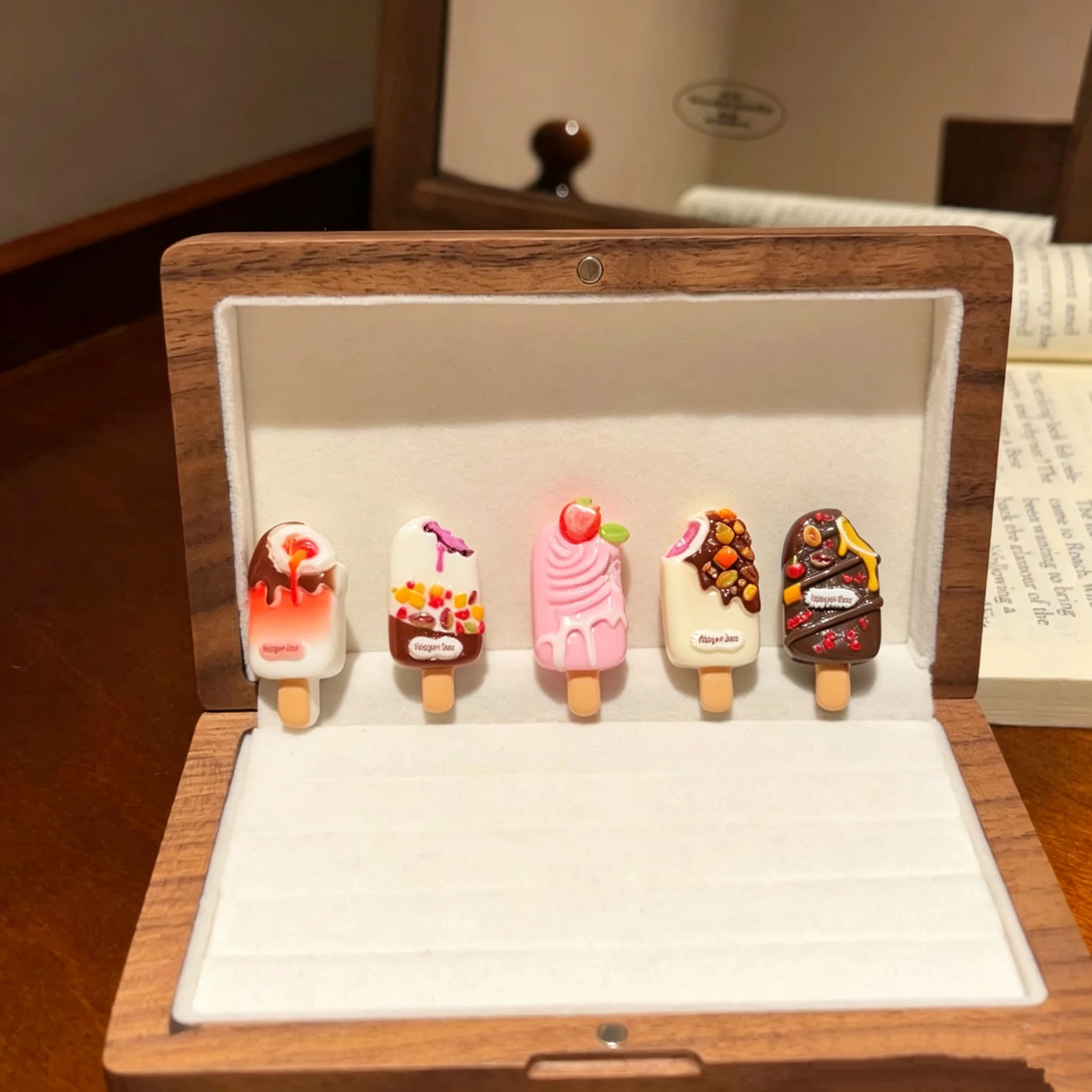 5Pcs Cute Popsicle Ice Cream Hair Clips Colorful Mini Kawaii Barrettes for Women Girls Kids Daily Party Hair Accessories Gift