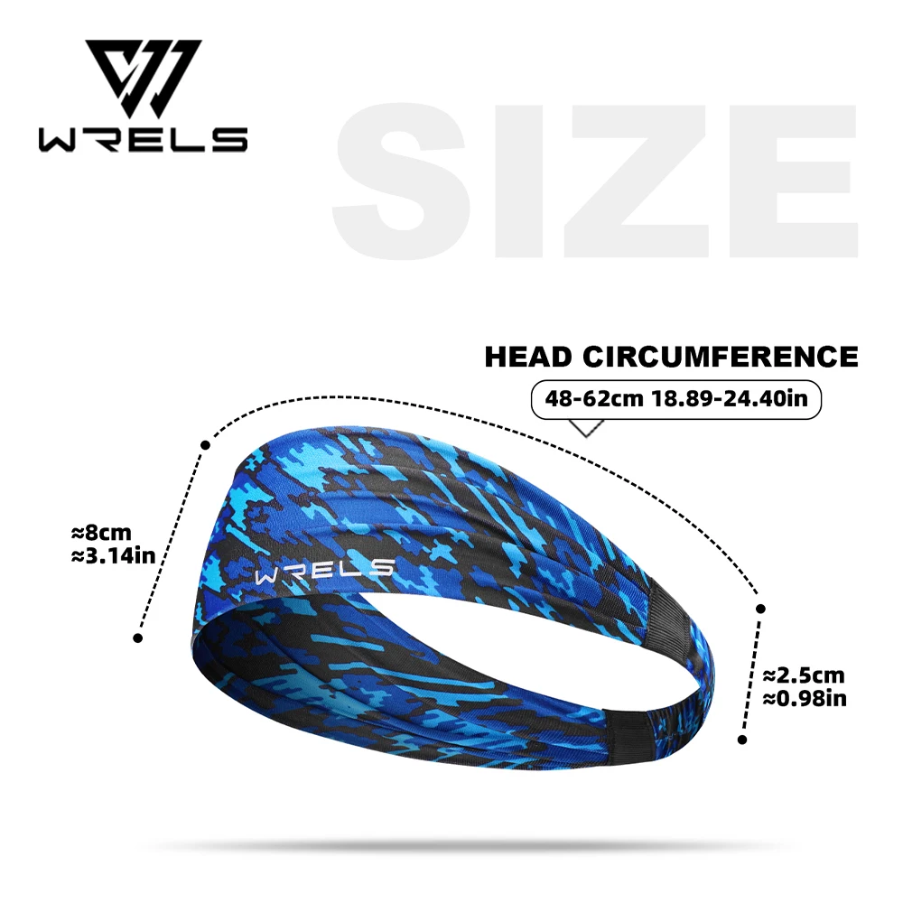 WRELS Anti-Slip Sports Headband Sweat Absorbing Headband Women Men Elastic Gym Fitness Running Yoga Headwrap Breathable Hairband