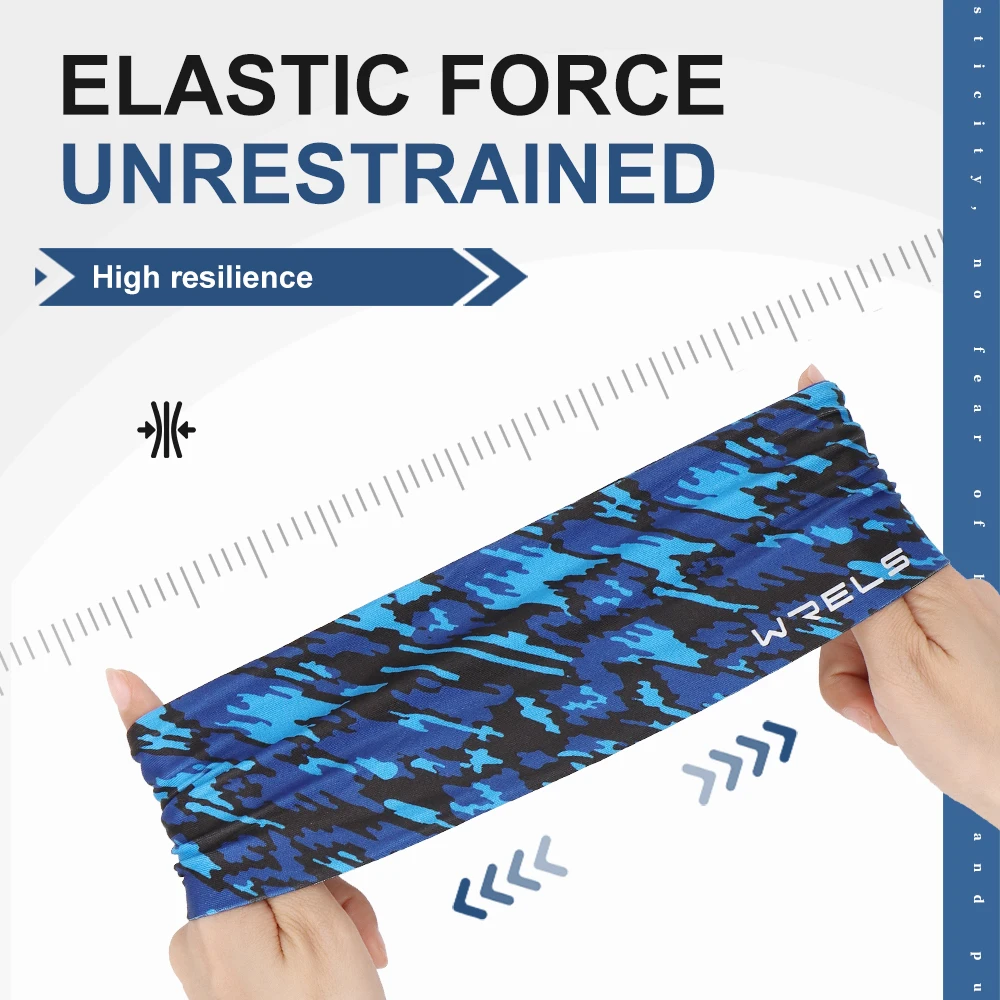 WRELS Anti-Slip Sports Headband Sweat Absorbing Headband Women Men Elastic Gym Fitness Running Yoga Headwrap Breathable Hairband