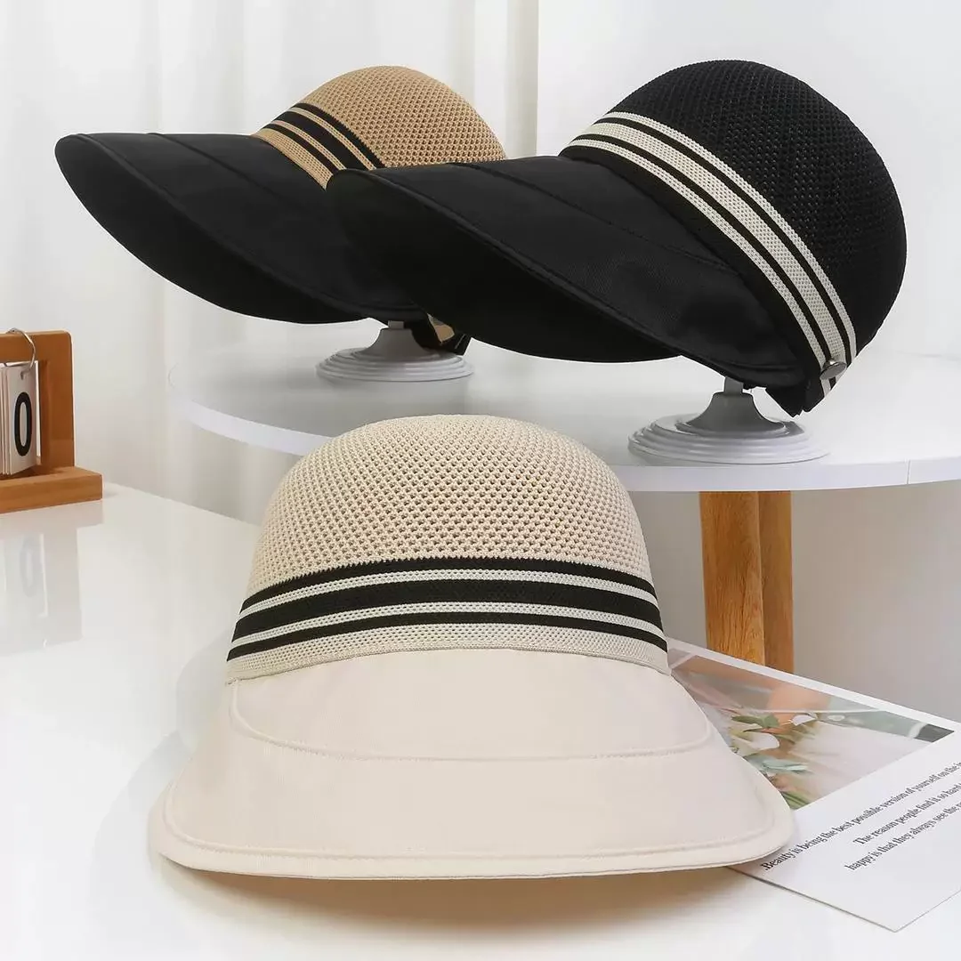 2026 Summer New Fisherman Hat for Women Top Breathable Big Brim Outdoor Sunshade Sun Protection Fashionable Duckbill Cap