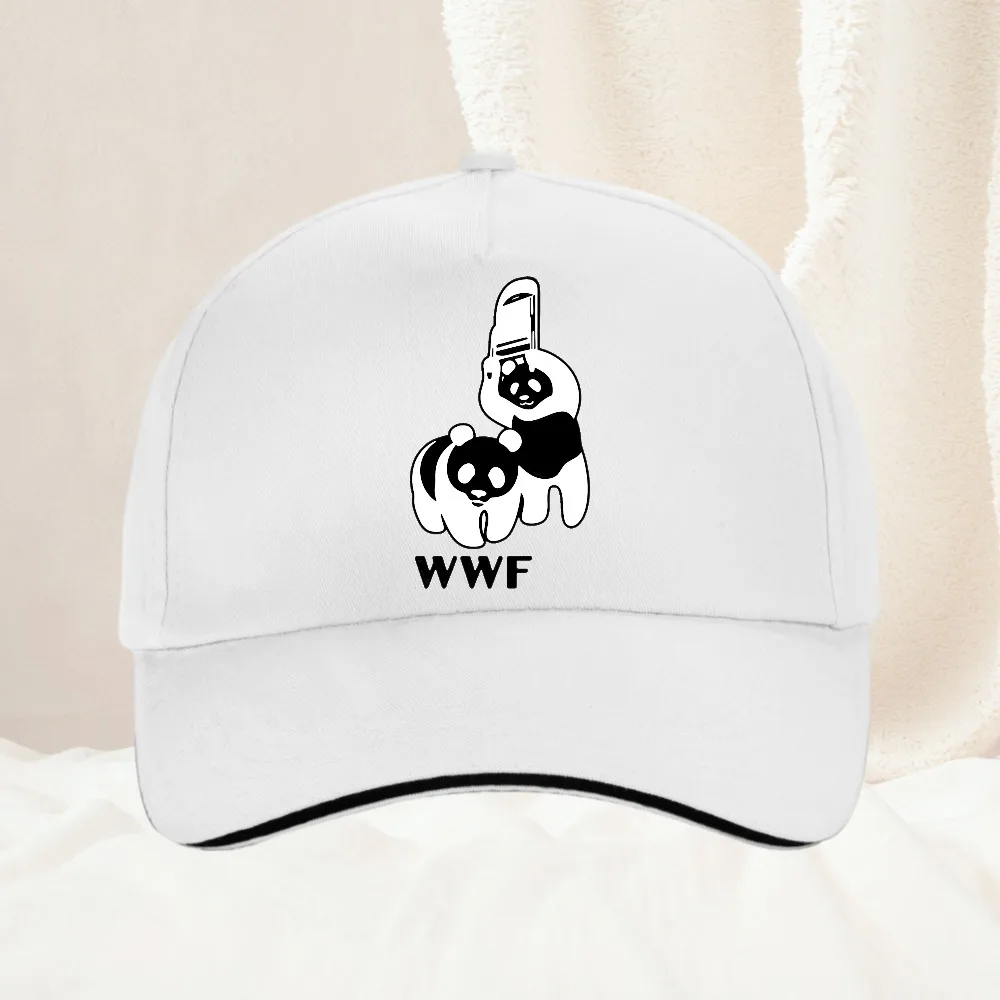 Retro WWF Panda Bear Baseball Cap Unisex Headwear Funny Wrestling Fighting Outdoor Summer Gift Hats Cap