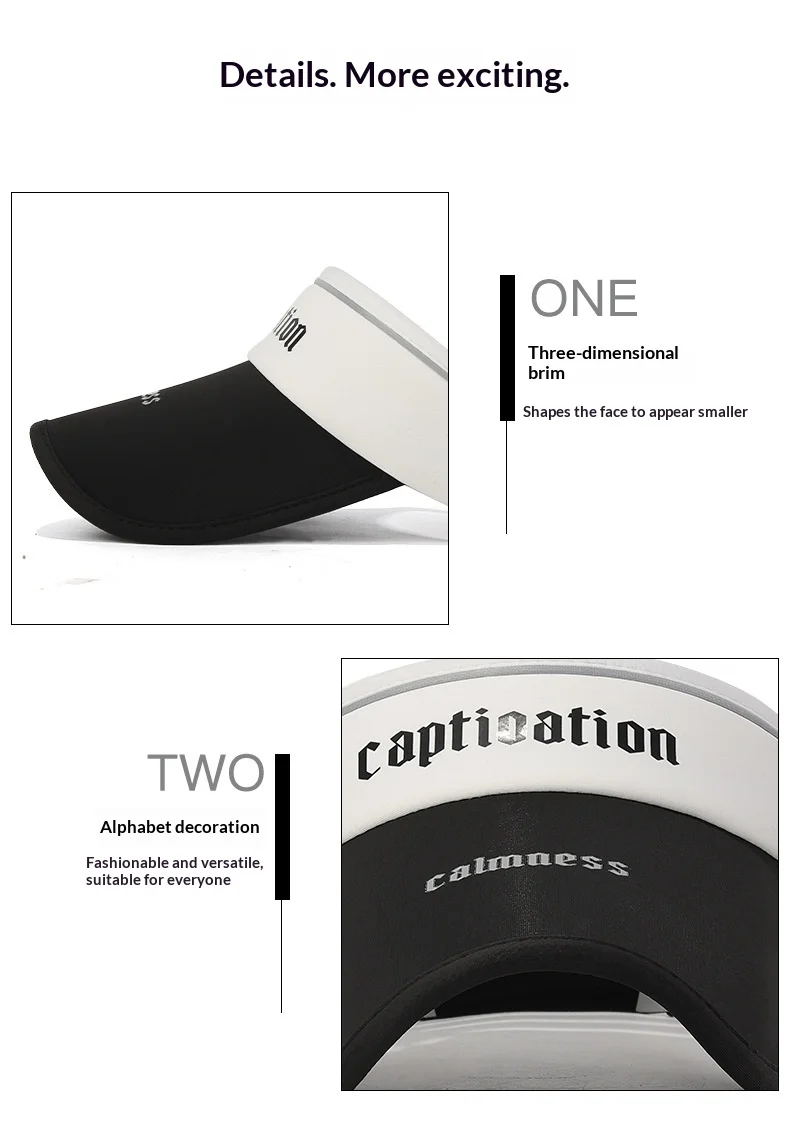 New Letter Color Block Summer Women's Outdoor Sun Hat Breathable Sports Sunshade Cap