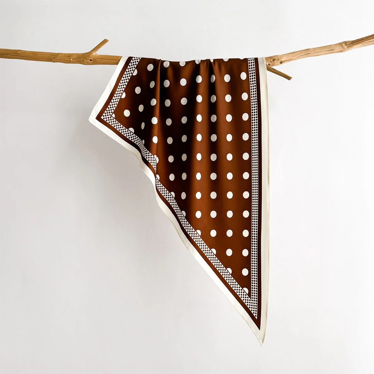 New Stacked Wear Polka Dot Triangle Scarf Waist Tie Triangular Shape Versatile Decorative Headscarf Neck Tie Stylish Layering