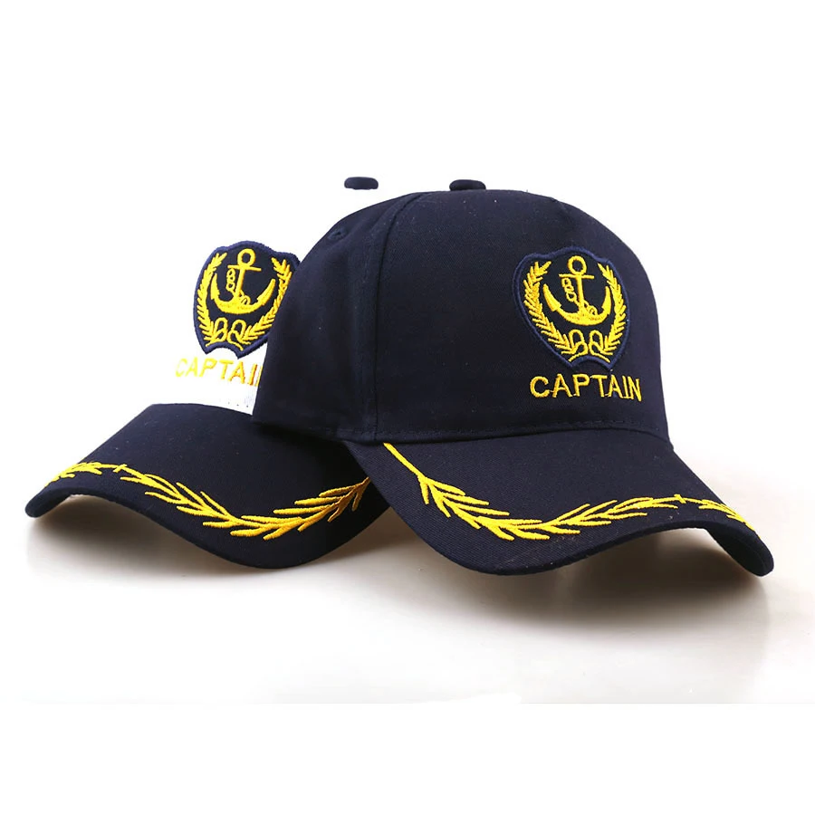 English Retro-Style Embroidered Anchor Letter Baseball Cap with Curved Brim. Suitable for Sailors, Ladies and Party Occasions.