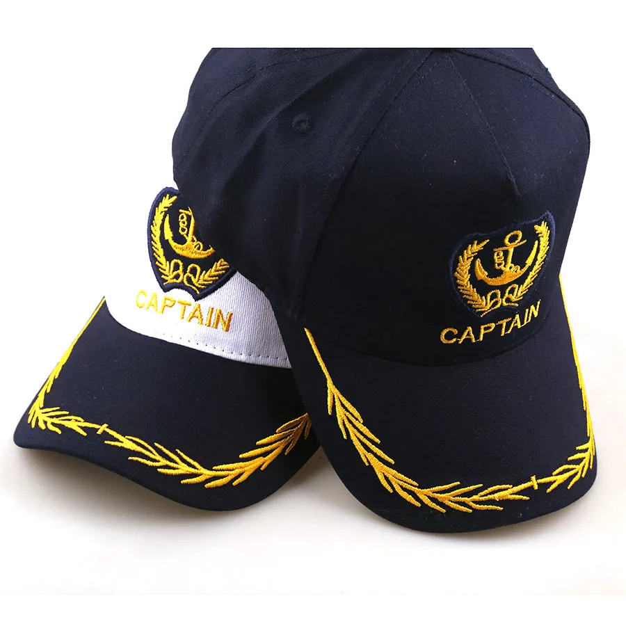 English Retro-Style Embroidered Anchor Letter Baseball Cap with Curved Brim. Suitable for Sailors, Ladies and Party Occasions.
