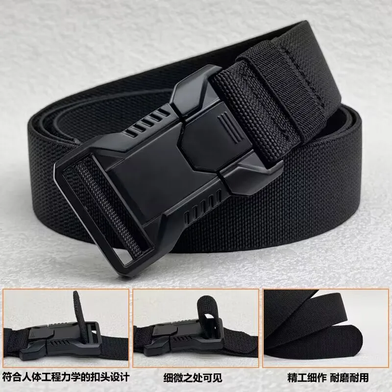 New Tactical Quick Release Buckle Training Nylon Belt Outdoor Versatile Work Belt Men's Quick Detach Belt