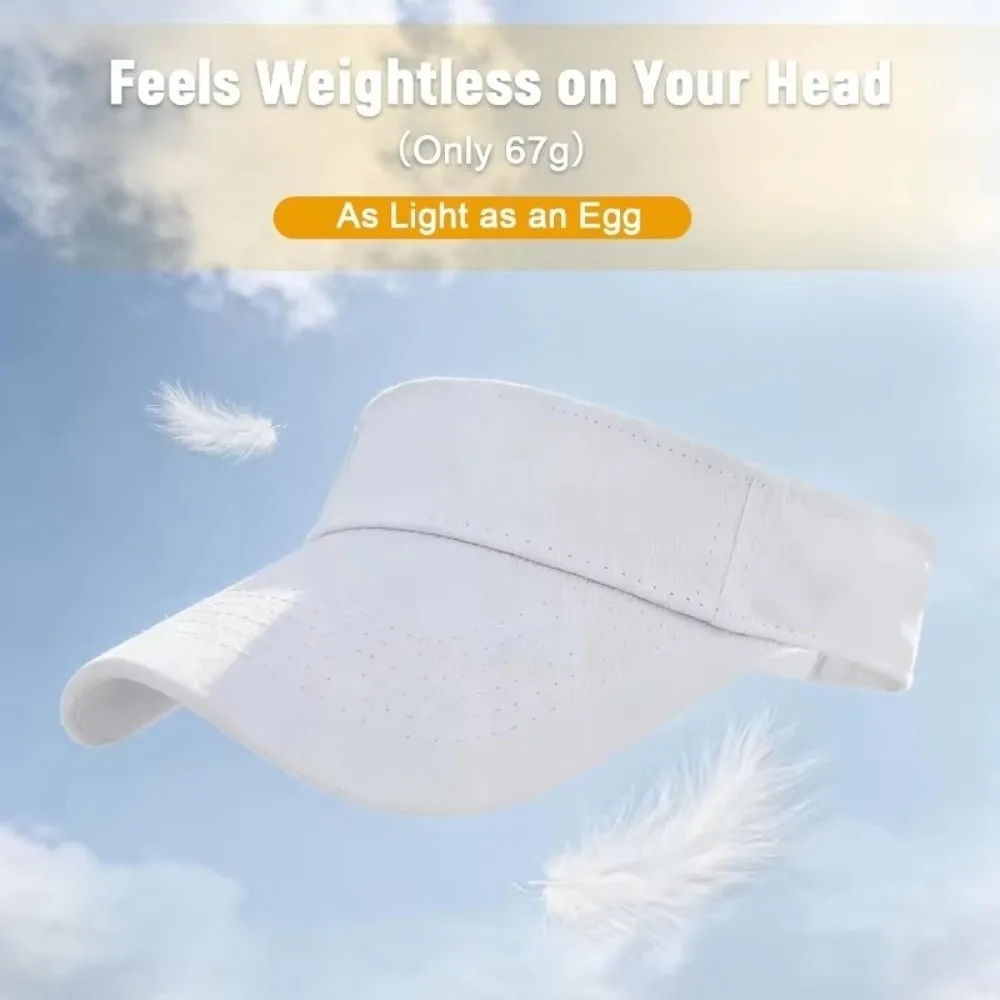 Cotton Outdoor Sports Hat Quick-Dry Lightweight Sun Visor Hat UV Protection Solid Color Summer Sun Hat