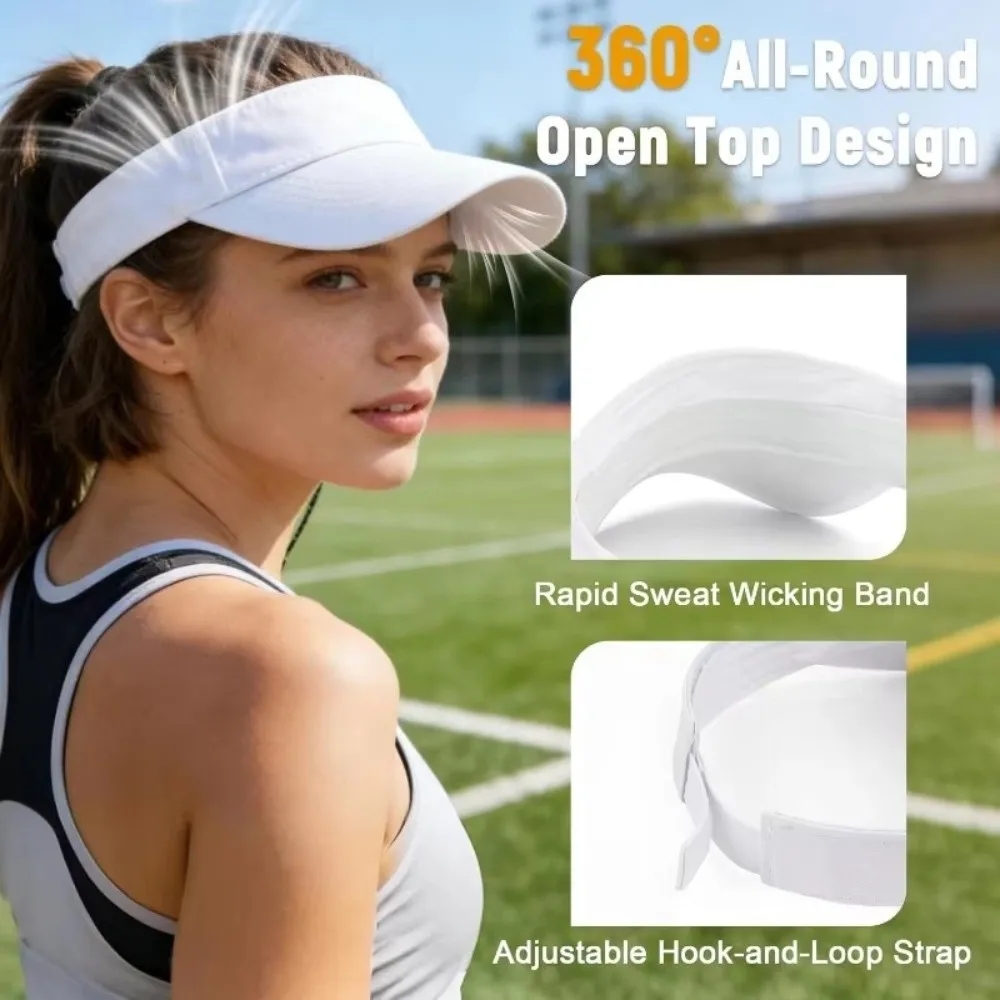 Cotton Outdoor Sports Hat Quick-Dry Lightweight Sun Visor Hat UV Protection Solid Color Summer Sun Hat