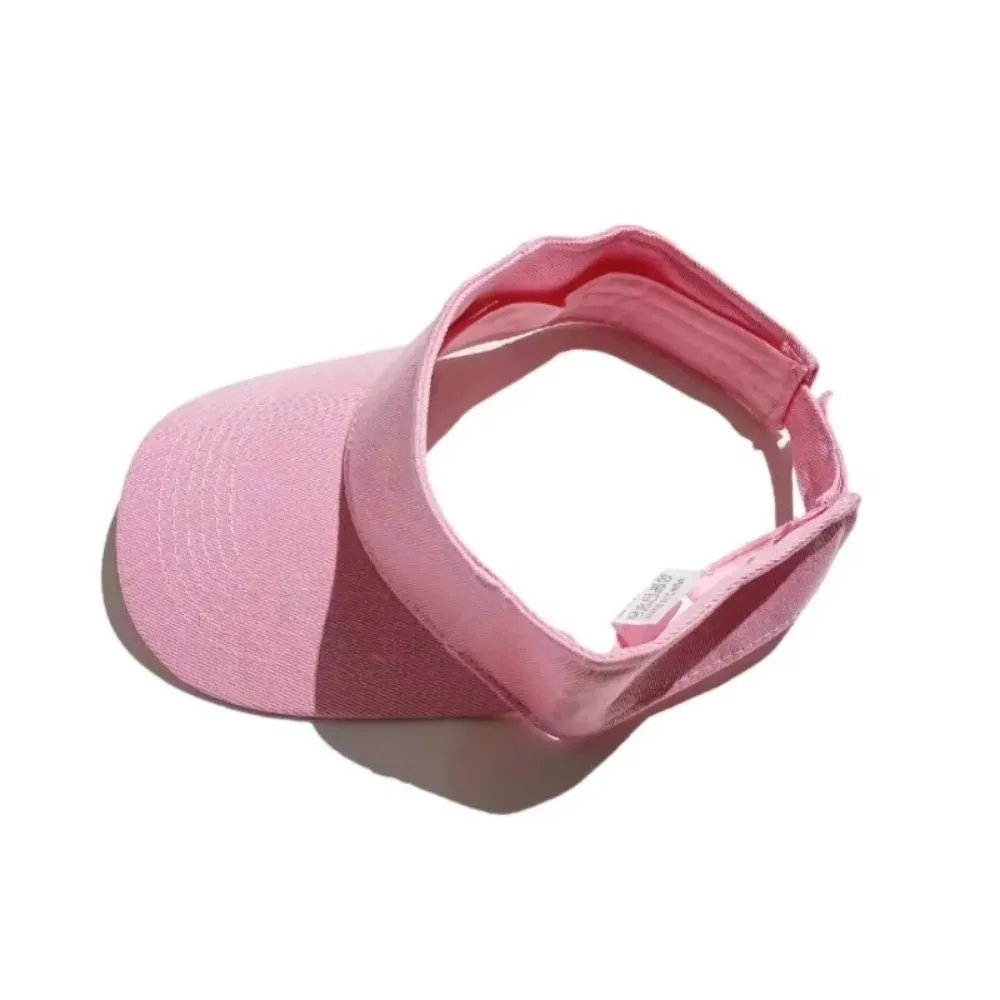 Cotton Outdoor Sports Hat Quick-Dry Lightweight Sun Visor Hat UV Protection Solid Color Summer Sun Hat