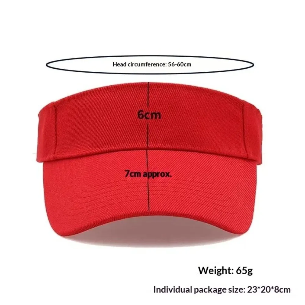 Cotton Outdoor Sports Hat Quick-Dry Lightweight Sun Visor Hat UV Protection Solid Color Summer Sun Hat