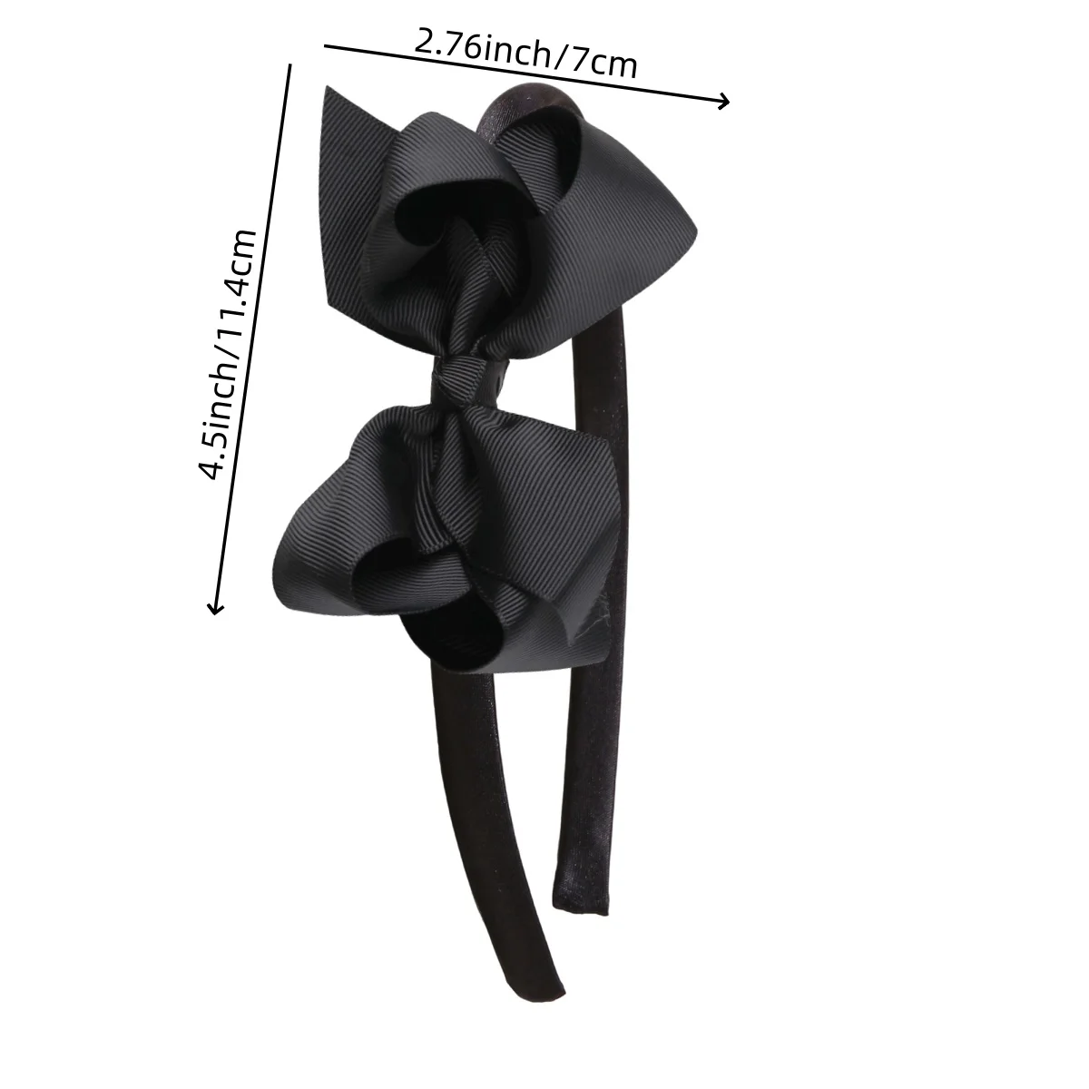 4pcs 4.5inch Grosgrain Ribbon Bows Headbands for Girls Satin Hairbands Hair Bows Headband Party Hair Accessories