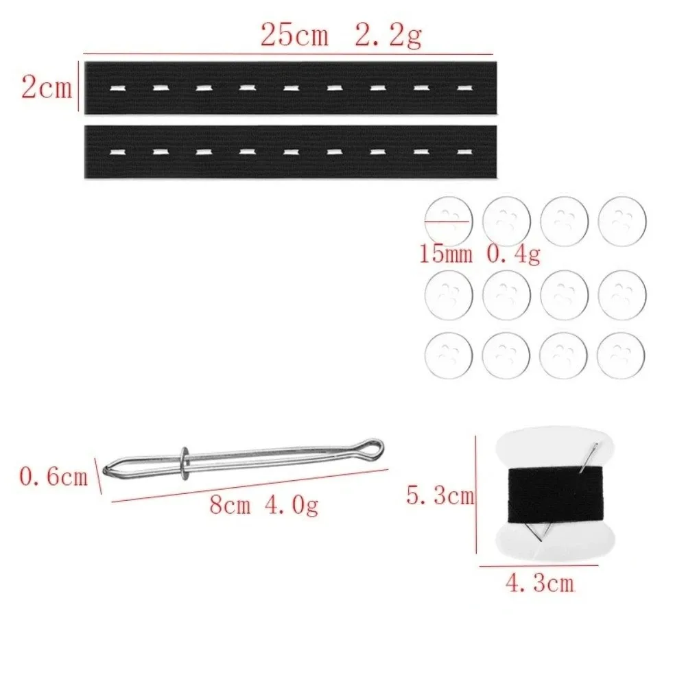 Adjustable Invisible Belt Tightener Set Invisible No-Sew Elastic Waist Band Extender Seamless Trouser Buckle Women Men Jean Pant