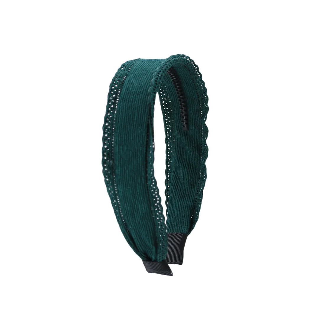 Fashion Cordury Flat Band Large Hair headband Baby Mini clip Kids School Hair Accessories hairband