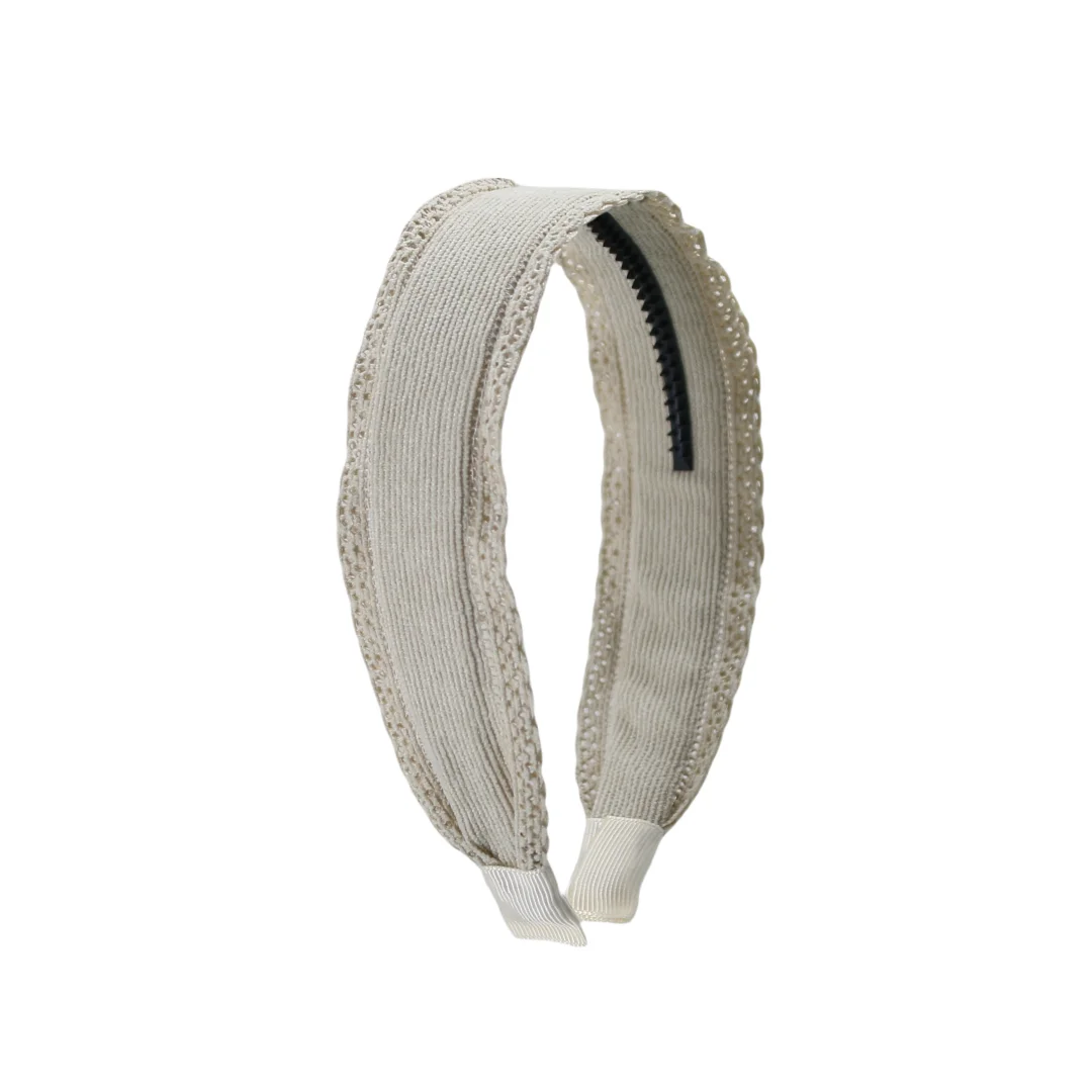 Fashion Cordury Flat Band Large Hair headband Baby Mini clip Kids School Hair Accessories hairband
