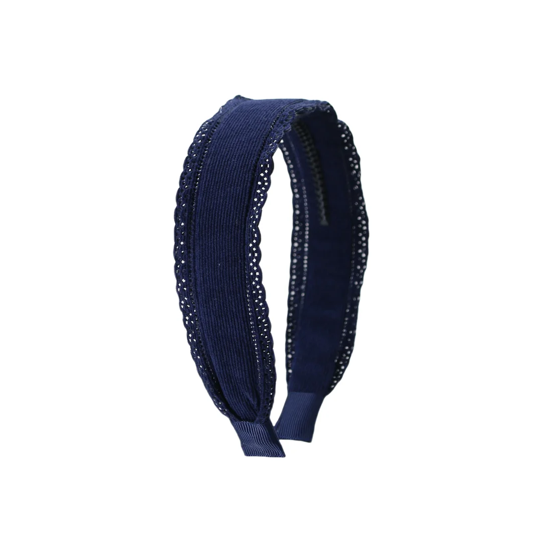 Fashion Cordury Flat Band Large Hair headband Baby Mini clip Kids School Hair Accessories hairband