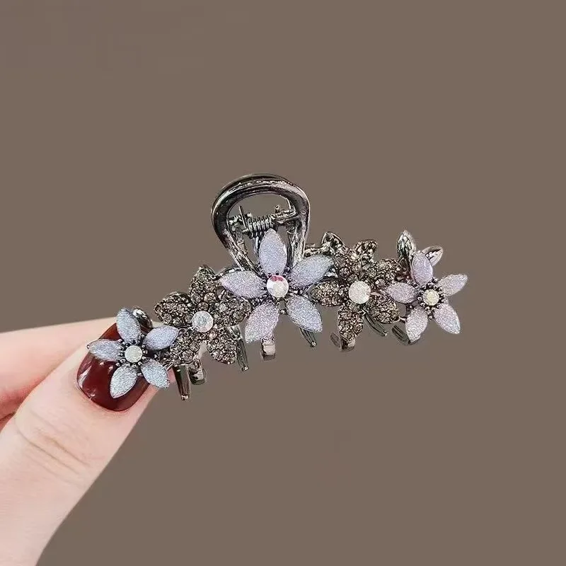 Fairy Rhinestone Butterfly Hair Clip High-end Women's Back of Head Half-tied Hair Grip Medium Size Korean Style Hair Accessories