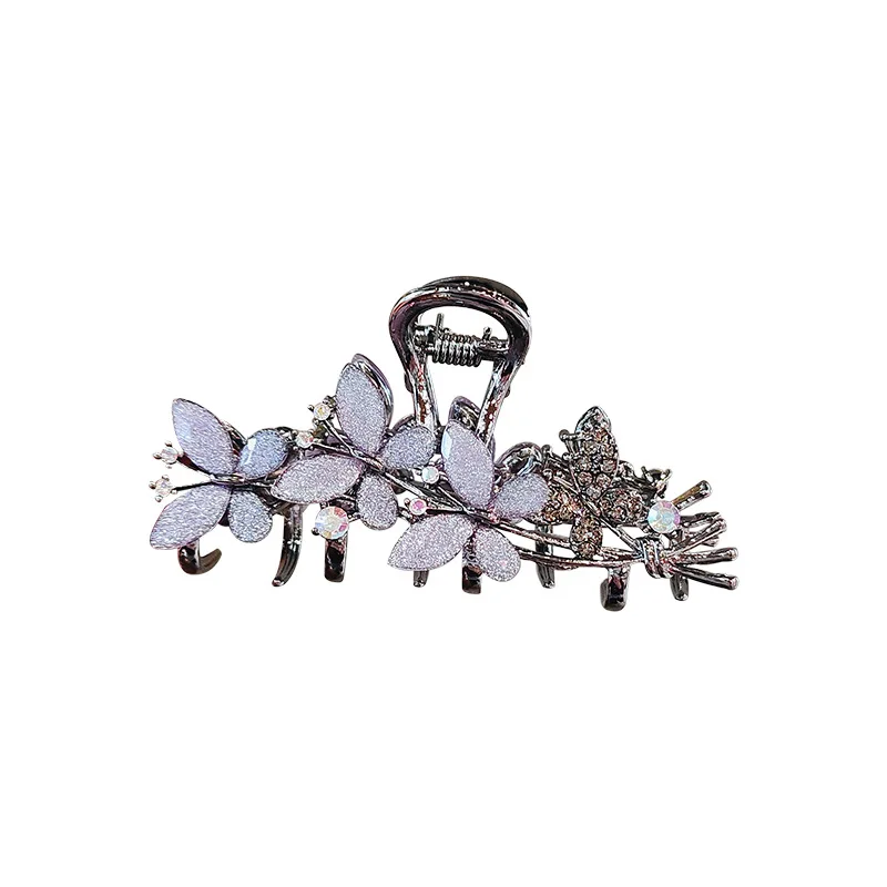 Fairy Rhinestone Butterfly Hair Clip High-end Women's Back of Head Half-tied Hair Grip Medium Size Korean Style Hair Accessories
