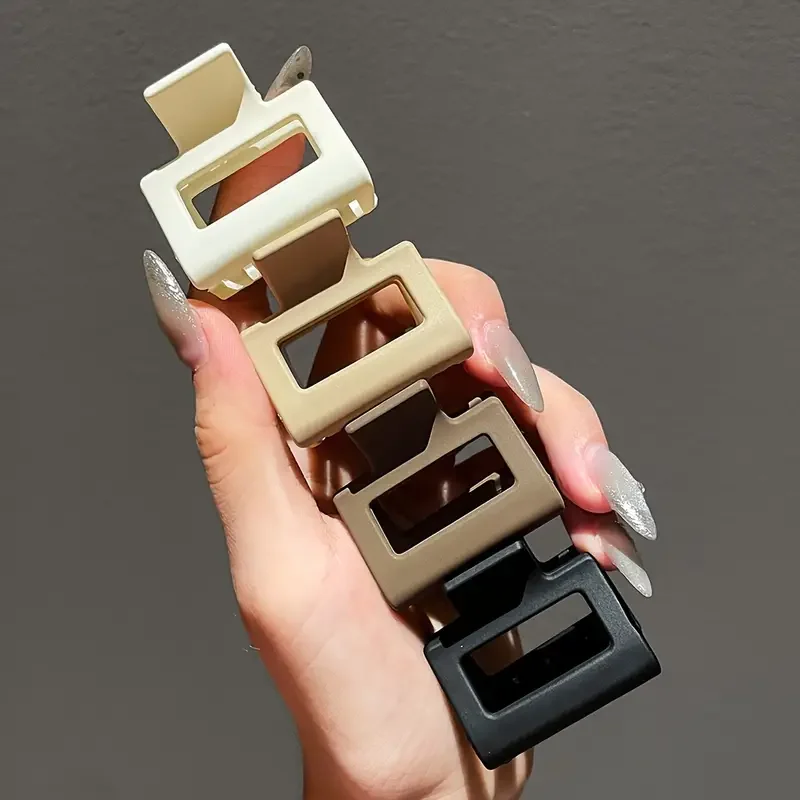 1/4Pcs frosted multi-color mini block small grab clip hair claw high grip braid tidying shark clip