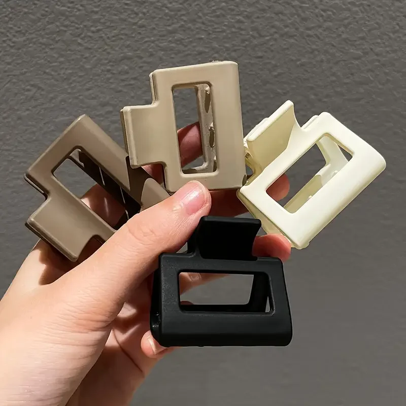1/4Pcs frosted multi-color mini block small grab clip hair claw high grip braid tidying shark clip