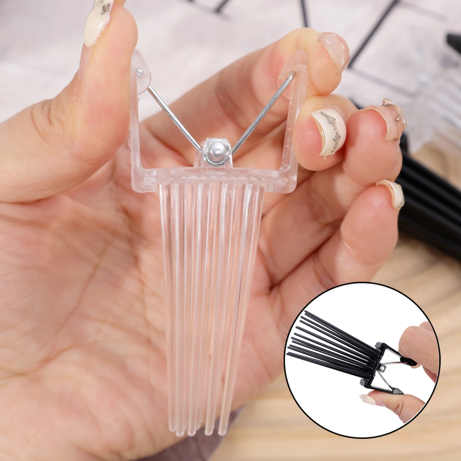 Fashion Fluffy Hairpin Curling Bangs Instant Hair Roots Curling Fixed Shape Styling Volumizing Hair Clips Korean Unisex Headwear