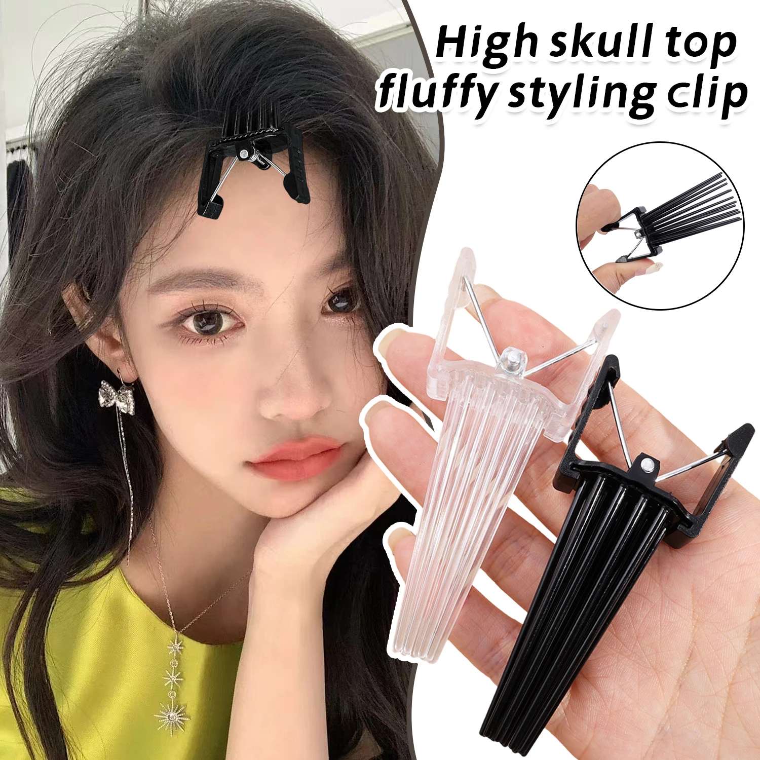 Fashion Fluffy Hairpin Curling Bangs Instant Hair Roots Curling Fixed Shape Styling Volumizing Hair Clips Korean Unisex Headwear