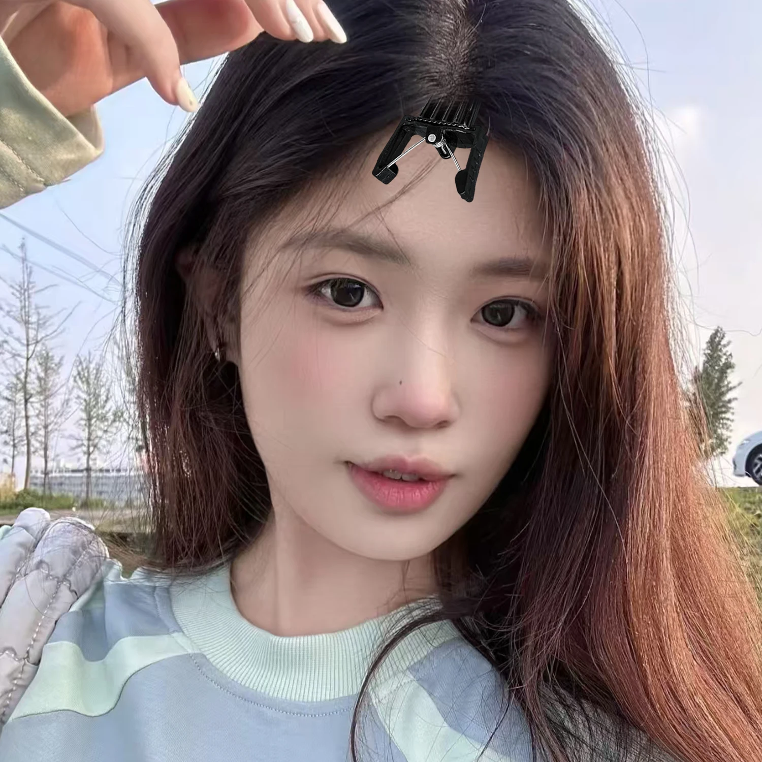 Fashion Fluffy Hairpin Curling Bangs Instant Hair Roots Curling Fixed Shape Styling Volumizing Hair Clips Korean Unisex Headwear