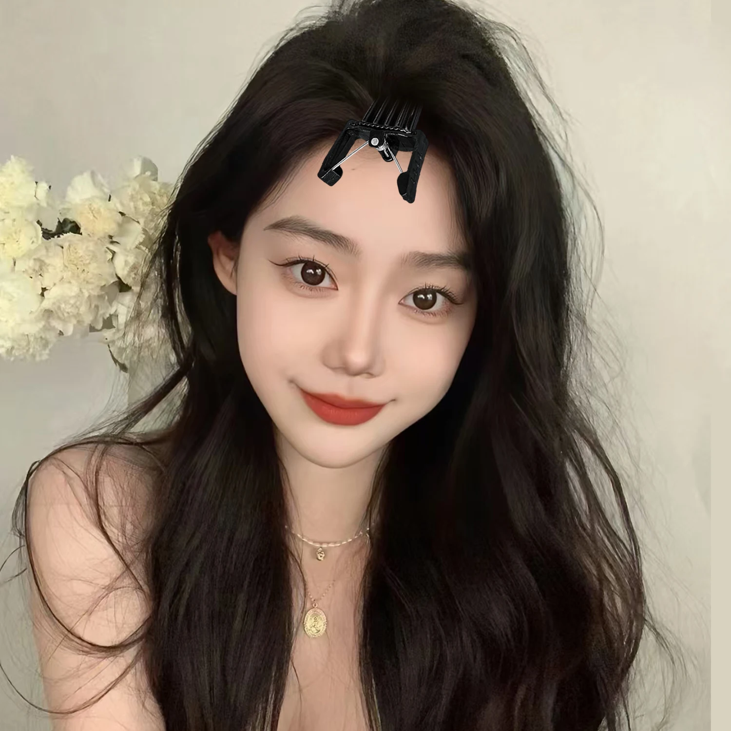 Fashion Fluffy Hairpin Curling Bangs Instant Hair Roots Curling Fixed Shape Styling Volumizing Hair Clips Korean Unisex Headwear