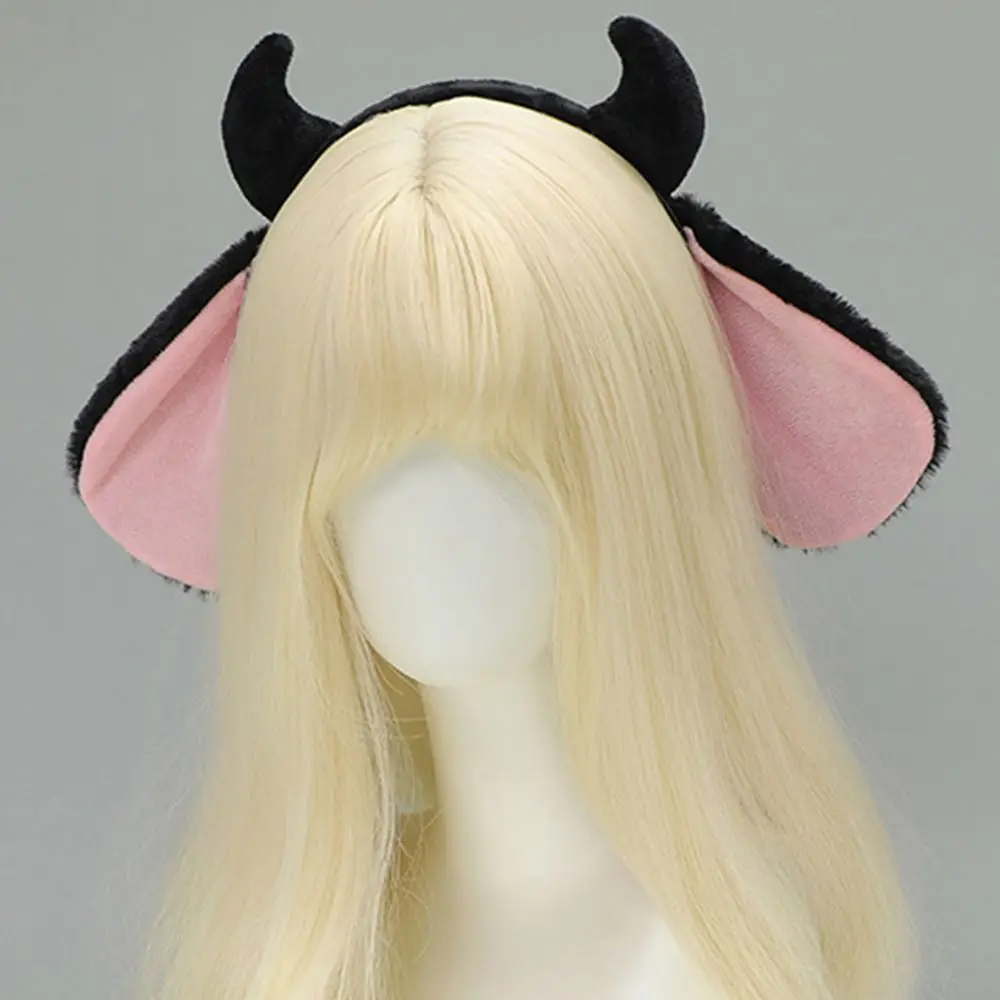 Kawaii Plush Lolita Headband Fluffy Goat Horn Photo Prop Girls Hairband Cute Party Headwear Costume Cosplay