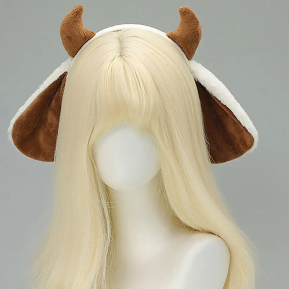 Kawaii Plush Lolita Headband Fluffy Goat Horn Photo Prop Girls Hairband Cute Party Headwear Costume Cosplay