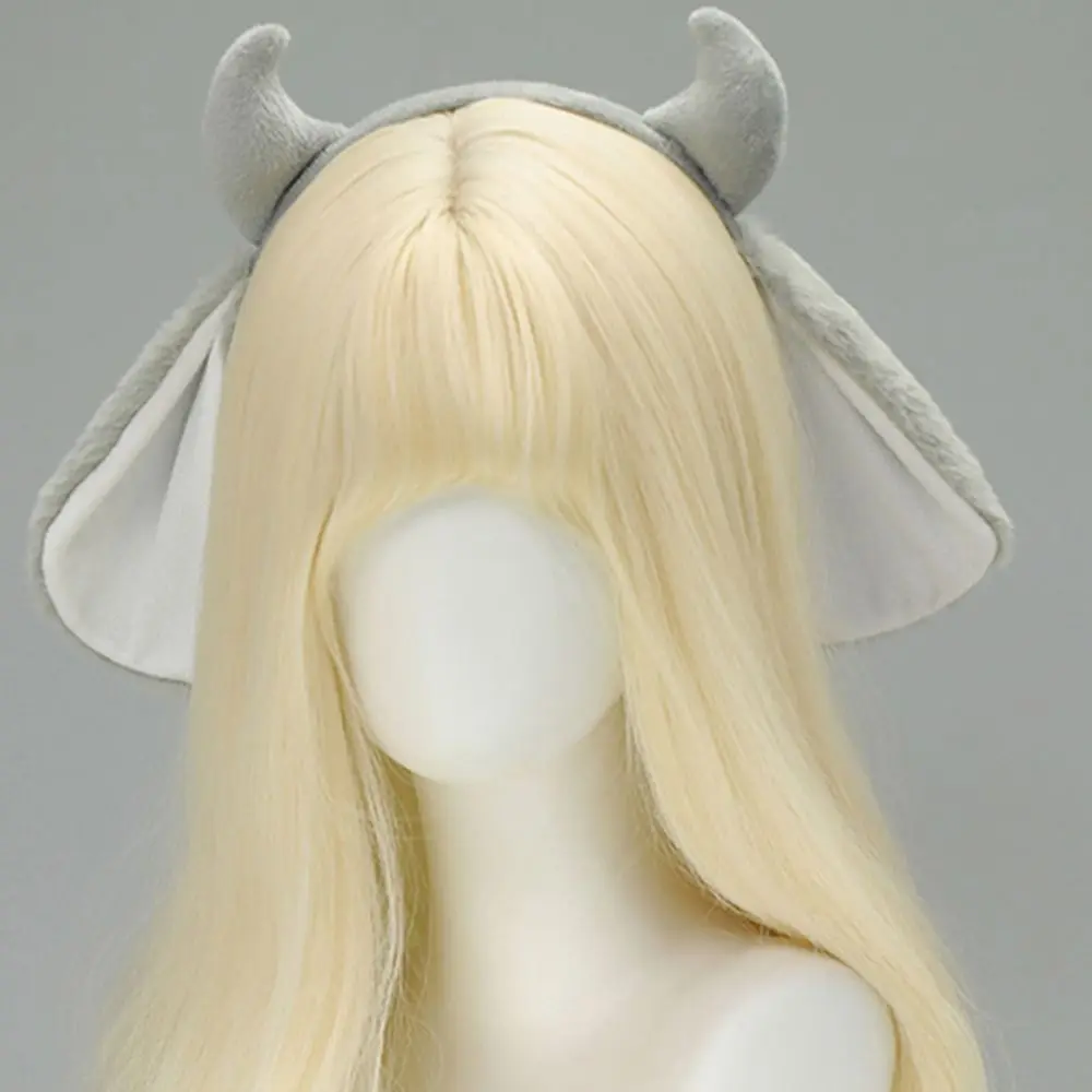 Kawaii Plush Lolita Headband Fluffy Goat Horn Photo Prop Girls Hairband Cute Party Headwear Costume Cosplay