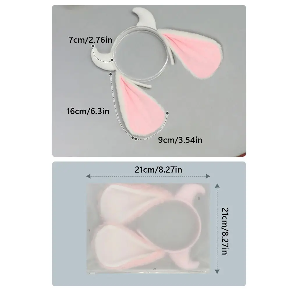 Kawaii Plush Lolita Headband Fluffy Goat Horn Photo Prop Girls Hairband Cute Party Headwear Costume Cosplay