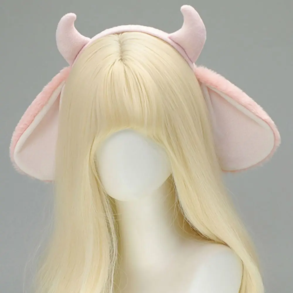 Kawaii Plush Lolita Headband Fluffy Goat Horn Photo Prop Girls Hairband Cute Party Headwear Costume Cosplay