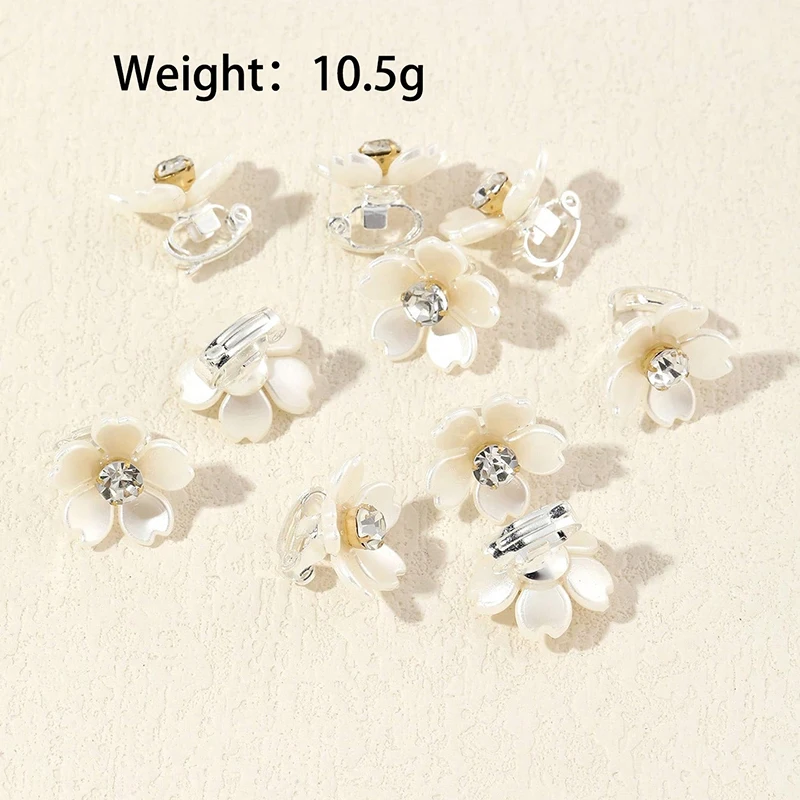10pcs Sweet Hair Accessories Flower Clips with Braided Pigtails for Hairstyle Decoration