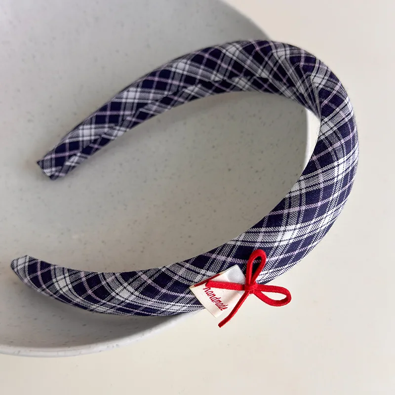 Vintage Headbands for Women British Style Toothed Non-slip Hair Bands Red Bow Blue Hair Hoop Hairband Face Wash Hair Accessories