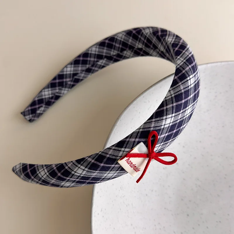 Vintage Headbands for Women British Style Toothed Non-slip Hair Bands Red Bow Blue Hair Hoop Hairband Face Wash Hair Accessories