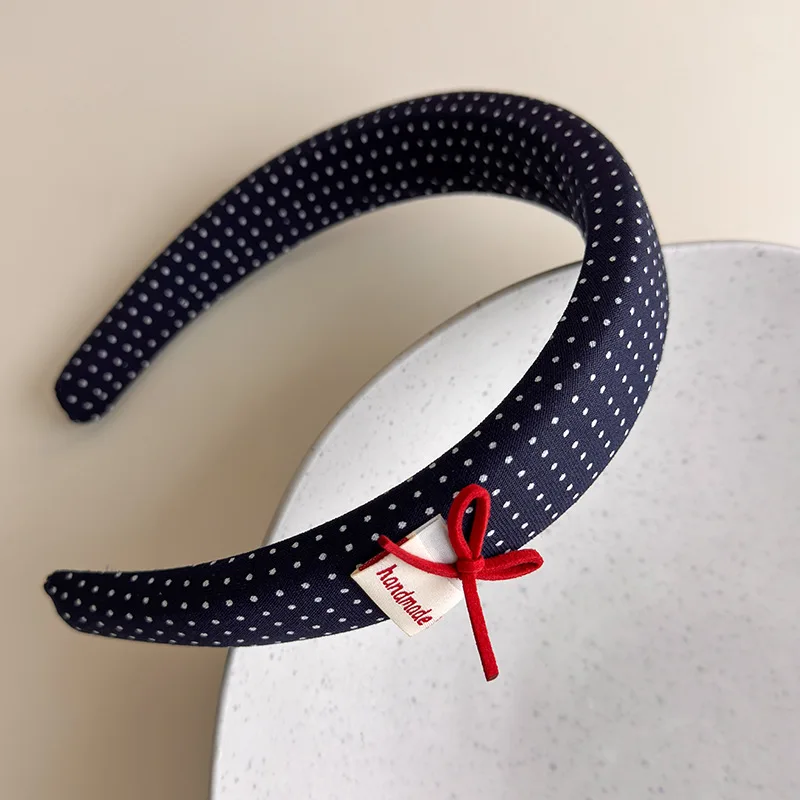 Vintage Headbands for Women British Style Toothed Non-slip Hair Bands Red Bow Blue Hair Hoop Hairband Face Wash Hair Accessories
