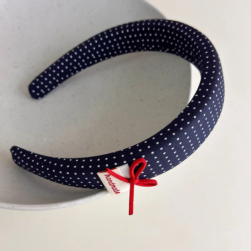 Vintage Headbands for Women British Style Toothed Non-slip Hair Bands Red Bow Blue Hair Hoop Hairband Face Wash Hair Accessories