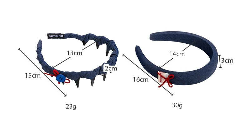Vintage Headbands for Women British Style Toothed Non-slip Hair Bands Red Bow Blue Hair Hoop Hairband Face Wash Hair Accessories