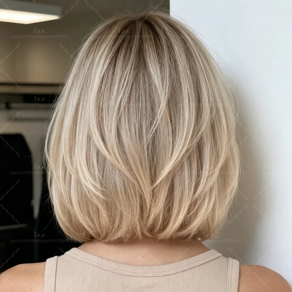 Fashion Short Style Straight Highlight Blond 150 Density |100% Human Hair Wig |  13x4 Lace Front Wig with Baby Hair Pre-Plucked