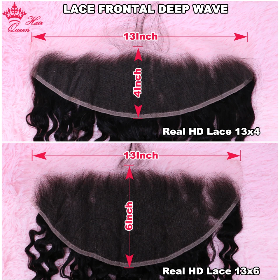 Queen Hair Real HD Burmese curly 13x6 13x4 Frontal Virgin Human Raw Hair Lace Frontal Ear to Ear Real Invisible HD Lace