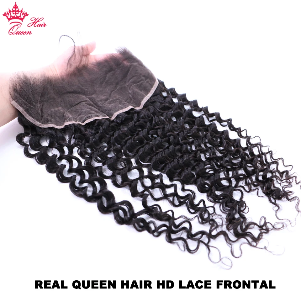 Queen Hair Real HD Burmese curly 13x6 13x4 Frontal Virgin Human Raw Hair Lace Frontal Ear to Ear Real Invisible HD Lace