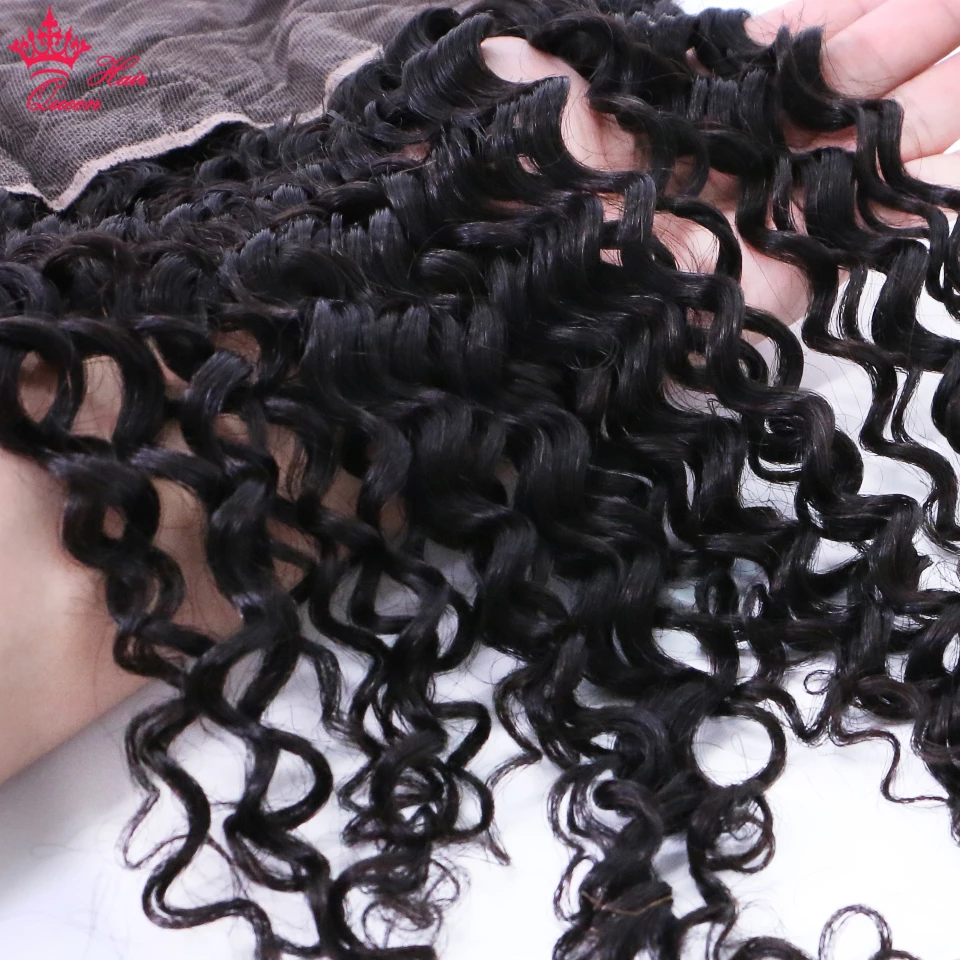 Queen Hair Real HD Burmese curly 13x6 13x4 Frontal Virgin Human Raw Hair Lace Frontal Ear to Ear Real Invisible HD Lace