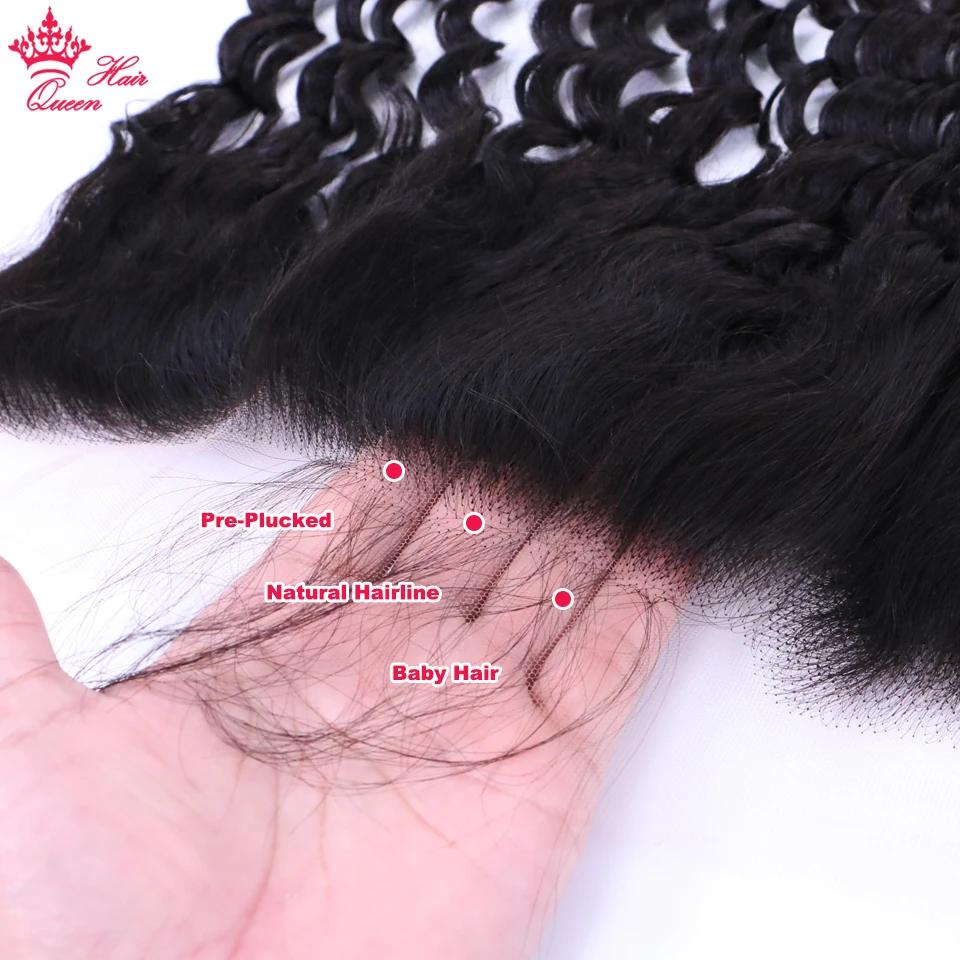 Queen Hair Real HD Burmese curly 13x6 13x4 Frontal Virgin Human Raw Hair Lace Frontal Ear to Ear Real Invisible HD Lace