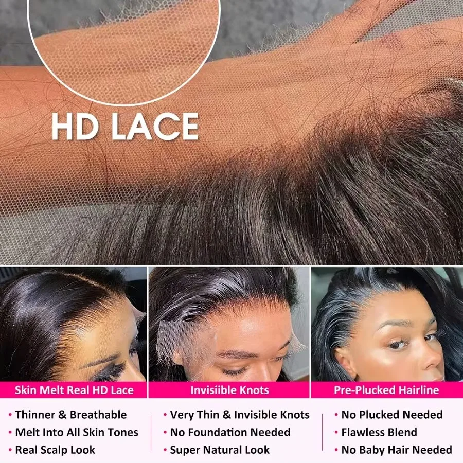 Raw Virgin Vietnamese Wig Transparent Hd Lace Front Human Hair Wig Body Wave Glueless 13X4 360 Full Lace Frontal Wigs For Women