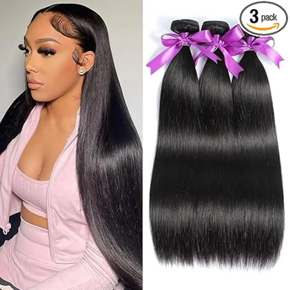 15A Straight Human Hair Weave Brazilian Weave 100% Human Hair Curly Weave Straight Human Hair Delivery in France Within 2-3 Business Days