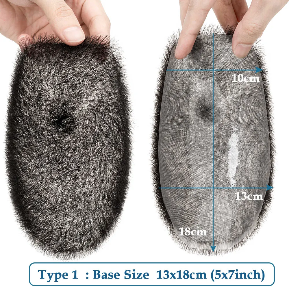 TESS Men Hair Wig 100% Human Hair Men Toupee Buzz Cut Hair System Super Thin Skin Natural Black Short Hair Pieces Wigs for Male